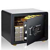 LIFEZEAL 33 L Safe Tresor, Möbeltresor mit elektronischem Zahlenschloss & Schlüssel,...