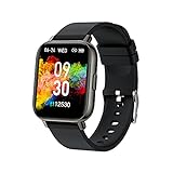 Smartwatch, Herren Damen 1.69 Zoll Touchscreen Smart Watch, IP68 Wasserdicht Fitnessuhr 24...
