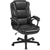 Yaheetech Bürostuhl Schreibtischstuhl, Chefsessel aus Kunstleder, Drehstuhl mit...