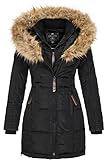 Geographical Norway Damen Jacke Winterparka Belissima XL-Fellkapuze Black XXL