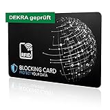 DEKRA geprüfte RFID Blocker Karte I Neuste E-Field Störsender-Technologie - zum Schutz...