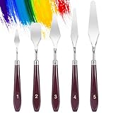 Siumir Palettenmesser Set,Strukturpaste, 5 Stück Edelstahl Acryl Spachtel zum...