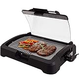 Syntrox Germany TG-2200W elektrischer Tischgrill mit Keramik Grillplatte Elektrogrill BBQ...