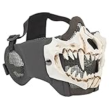 Airsoft Maske, Untere Hälfte Gesicht Mesh Masken Faltbare Stahlnetz Maske Airsoft...