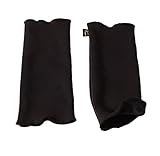 Beckys-Welt: Alpenfleece Pulswärmer (Armstulpen) mit Rüschennaht (schwarz)