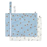 LÄSSIG Nasstasche wiederverwendbar für Kind Baby 2 Stück/Wet Bag Happy Rascals Smile