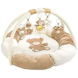 Fehn 3-D-Activity-Nest Spielbogen Rainbow – Baby Krabbeldecke rund mit 5 abnehmbaren...