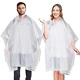 2 Stück Regenponcho, EVA Wiederverwendbarer Tragbarer Unisex-Regencape für...