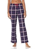 Amazon Essentials Damen Flanell-Schlafhose - Auslauffarben, Marineblau Rot Großes Karo, M
