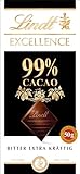 Lindt EXCELLENCE 99% Kakao - Edelbitter-Schokolade | 50 g Tafel | Extra kräftige...