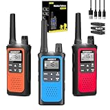 Walkie Talkie 3er Set Aufladbar für Erwachsene Kinder ab 4 Jahre,NXGKET Walki...