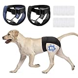 2er Pack Hundewindeln Wiederverwendbare Läufigkeitshose für Hündinnen Hundewindeln Für...