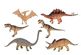 Idena 40221 - Spielfiguren Set mit 6 ca. 15 cm großen Dinosauriern, Kinder-Spielzeug ab 3...