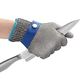 Induzeug Schnittfeste Handschuhe Edelstahl Draht Metall Mesh Arbeitshandschuhe für Küche...
