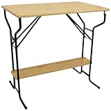 DEGAMO Stehtisch Bartisch Bamberg 70 x 113 cm, Gestell Stahlrohr dunkelgrün,...