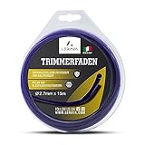 LERAVA® Rasentrimmer Faden 2,7mm - ⌀2.7mm x 15m – Mähfaden aus Nylon mit...