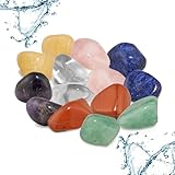 Große Wasserstein-Mischung | 100% natürliche Trommelsteine | Heilsteine Set...