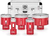 STREND PRO Diamant Fliesenbohrkrone Set für Fliesen/Glasbohrer/Feinsteinzeug...