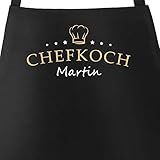 SpecialMe® Küchen-Schürze eigener Name Schriftzug Chefkoch individualisierbar...