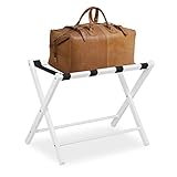 Relaxdays Kofferständer klappbar, Holz Gepäckablage, HBT: 54,5 x 66 x 44 cm,...
