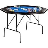 GAMES PLANET Faltbarer Pokertisch „Flush“ für bis zu 8 Spieler, achteckig,...
