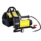 YCDJCS Reifendruckmesser Und Luftpumpe DC 12V Autobatterieklemmen Reifenpumpe Mit...