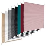 ECD Germany Plissee 120 x 150 cm - Grau - Klemmfix - EasyFix - ohne Bohren -...