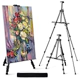 Artify Staffelei 66 Zoll, verstellbare Atelierstaffelei 22-66 Zoll(55-167cm),...