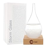 3DHOME Sturmglas, Mode Kreative Wassertropfen Glas Barometer, Wettervorhersage...