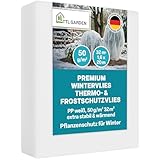 TTL GARDEN 50g/m² Wintervlies 32m² 1,6m x 20m weiß – Frostschutz...