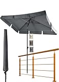 4smile Sonnenschirm Balkon SunnyShade in Anthrazit - UPF 50+ Sonnenschirm rechteckig als...