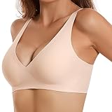 JOYTREE Glatter BHS V-Ausschnitt Damen Ohne Bügel Bügelloser BH Ultrakomfortabler Tshirt...