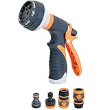 Garten Handbrause 8-Funktionen Gartenbrause Hochdruck Spritzdüse Gartenschlauch...