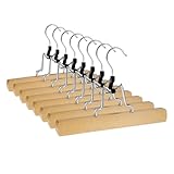 VonBueren 8X Hosenbügel Klemmbügel | Hosenspanner aus Holz | Kleiderbügel für Hosen |...