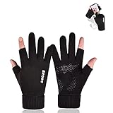 HITNEXT Fahrradhandschuhe, Arbeitshandschuhe Fingerlos Mountainbike Motorrad...