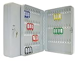 Wedo 10256537X Schlüsselschrank (für 70 Schlüssel, pulverbeschichtetes Stahlblech 28 x...