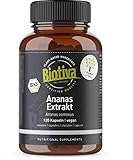 Biotiva Bio Ananas Extrakt 120 Kapseln - 500mg - Bromelain - natürliches...