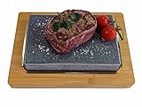 Black Rock Grill Hot Stone Kochen Lavastein - Steaksteine Hot Stone Kochen, Steak Grill,...