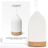 SALUBRITO Keramik Aroma Diffuser, Weiß Diffusor für Ätherische Öle, Ultraschall...