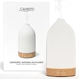 SALUBRITO Keramik Aroma Diffuser, Weiß Diffusor für Ätherische Öle, Ultraschall...