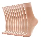 HA WA 12 Paar 20 DEN Damen Söckchen Seidenfein Socken，Pure Matt Transparent Nylon...