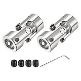 sourcing map 2 Stück Drehbare Kreuzgelenk Wellenkupplung 10mm bis 10mm Innendurchm. L35 x...