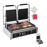 Elektrischer Kontaktgrill Bratpfanne Kommerzieller Panini-Pressgrill Antihaft for...