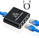 LAN Splitter 1 auf 2 1000 Mbit/s Ethernet Splitter 2 Port Gigabit Netzwerk Switch, LAN...