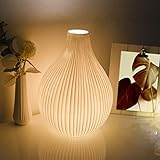VOLIOS® Keramik Tischlampe ink. 6 Watt LED Birne I Dekolampe I Nachttischlampe...