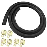 Nutabevr 1 Meter Benzinschlauch Kit, Ø 8 mm Innendurchmesser Kraftstoffschlauch mit 6...
