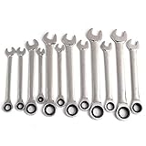 Samnuerly Handwerkzeuge 12-teiliges 6-19-mm-Ratschenschlüssel-Set Ratschenschlüssel...