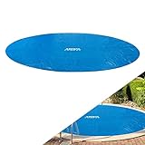 Arebos Pool Solarabdeckplane rund Ø 3,05 m Blau | Solarplane Stärke 120 µm |...