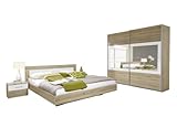 Rauch Möbel Venlo Schlafzimmer, Eiche Sonoma / Weiß, bestehend aus Bett mit Liegefläche...