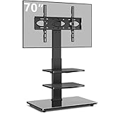 RFIVER TV Bodenständer TV Ständer TV Standfuß mit 3 Ablagen für 32-70 Zoll...